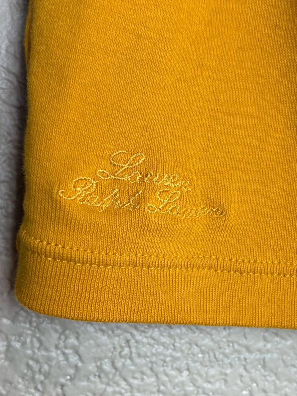 Lauren Ralph Lauren V-Neck Long Sleeve Top in Mustard - Picture 4 of 5